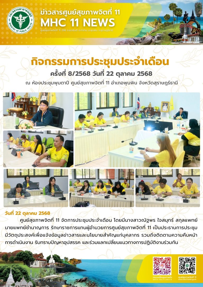 ประชุมประจำเดือน ครั้งที่ 82568 22 10 2568