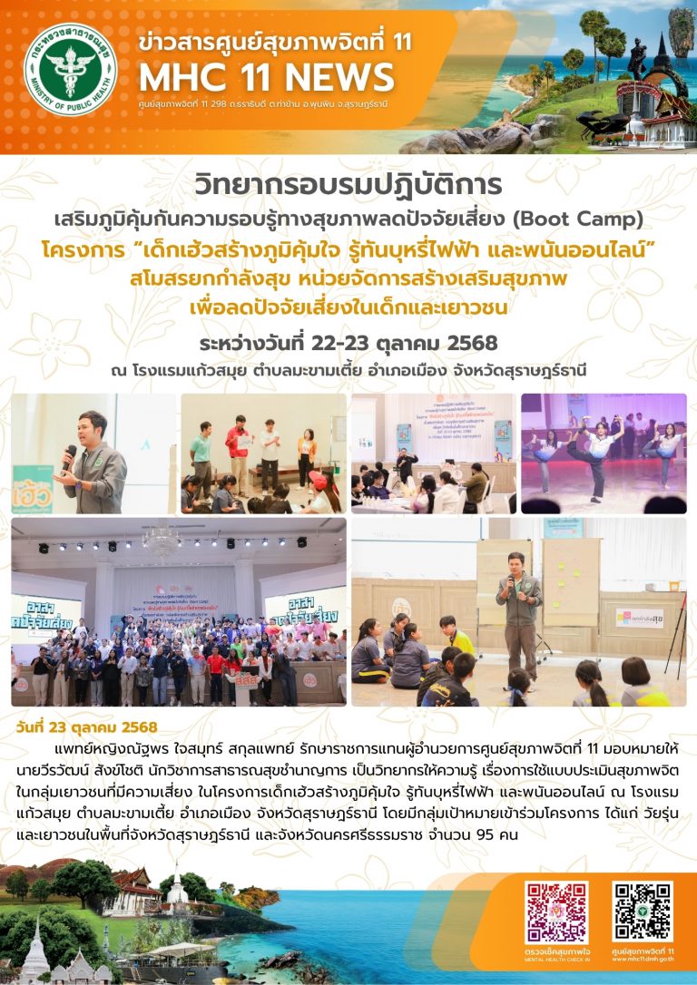 วิทยากรครงการเด็กเฮ้วสร้างภูมิคุ้มใจ รู้ทันบุหรี่ไฟฟ้า และพนันออนไลน์ 23 10 2568