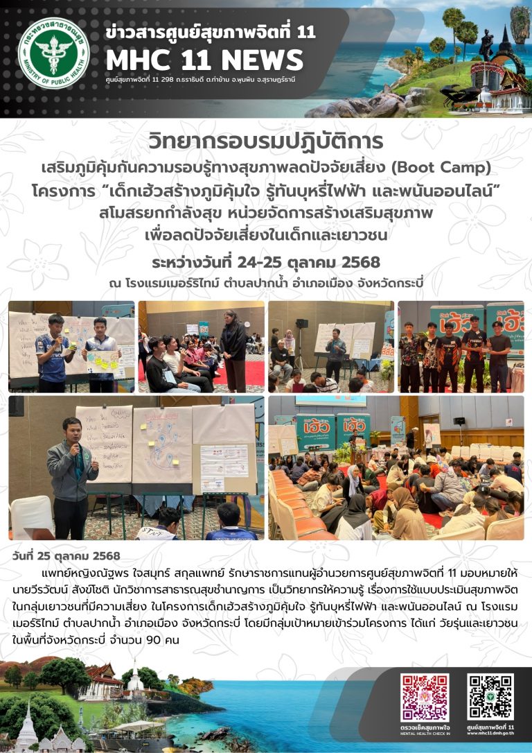 วิทยากรครงการเด็กเฮ้วสร้างภูมิคุ้มใจ รู้ทันบุหรี่ไฟฟ้า และพนันออนไลน์ 25 10 2568