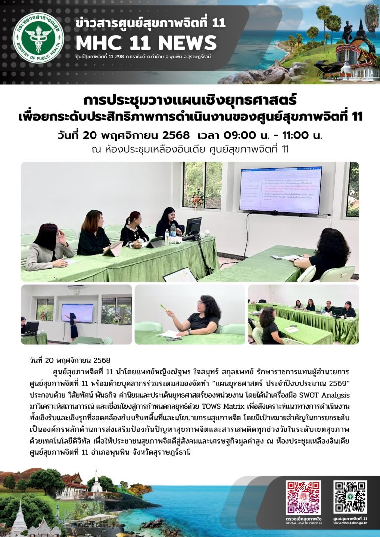 การประชุมวางแผนเชิงยุทธศาสตร์ 20 11 2568