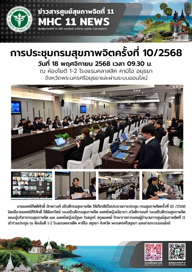 ประชุมกรมสุขภาพจิต ครั้งที่ 102568