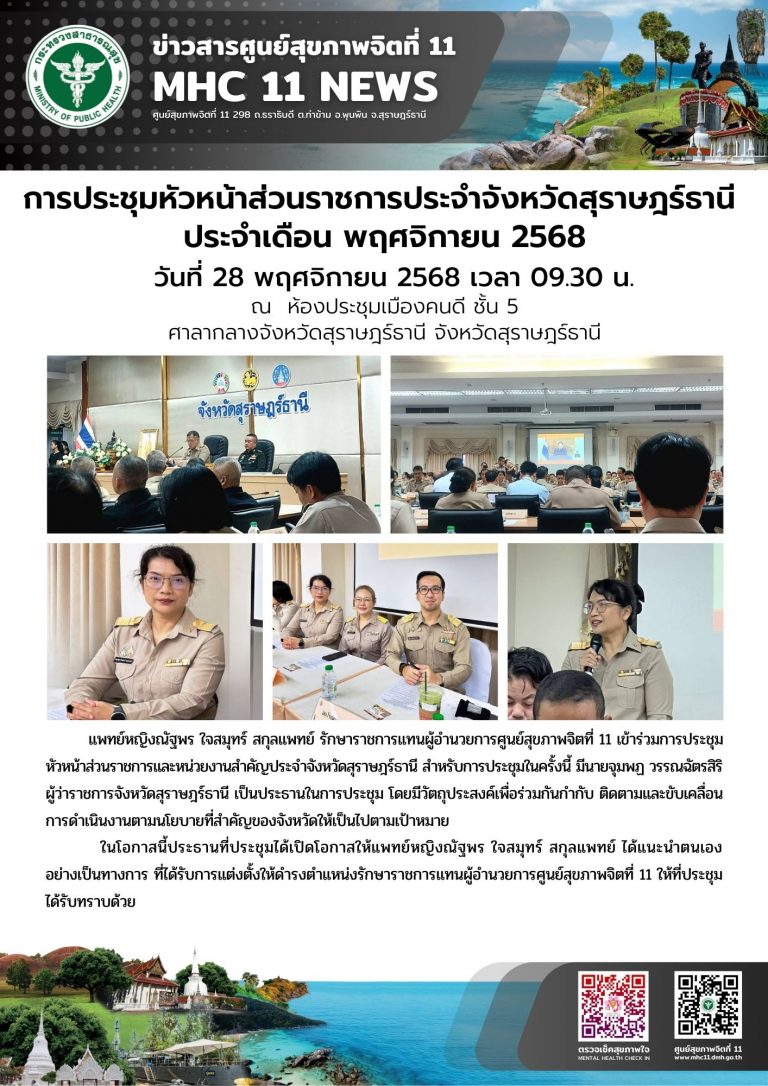 ประชุมส่วนงานประจำจังหวัด 28 11 2568
