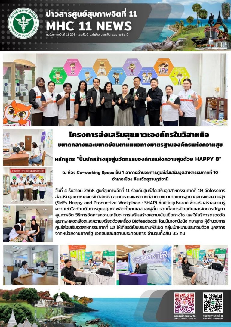 ปั้นนักสร้างสุขสู่นวัตกรรมองค์กรแห่งความสุขด้วย HAPPY 8 04 12 2568