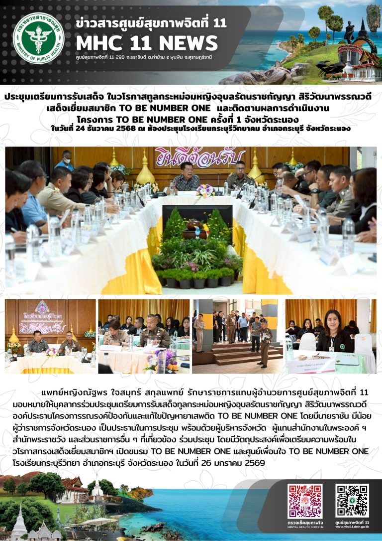 ประชุมเตรียมการรับเสด็จเสด็จเยี่ยมสมาชิก TO BE NUMBER 1 24 12 2568