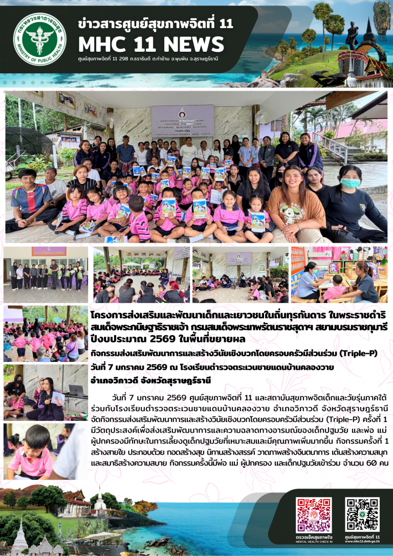 โครงการส่งเสริมและพัฒนาเด็กและเยาวชนในถิ่นทุรกันดาร 07 01 2569