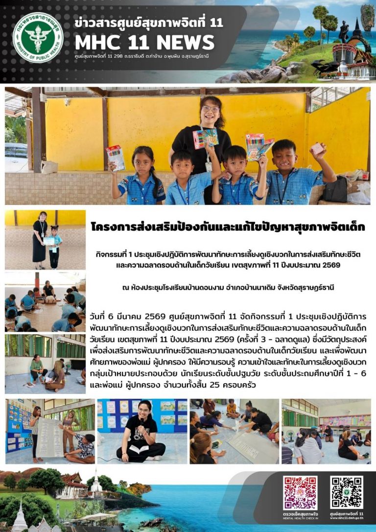 โครงการส่งเสริมป้องกันและแก้ไขปัญหาสุขภาพจิตเด็ก 06032569